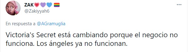 Opiniones en Twitter sobre el cambio en Victoria's Secret