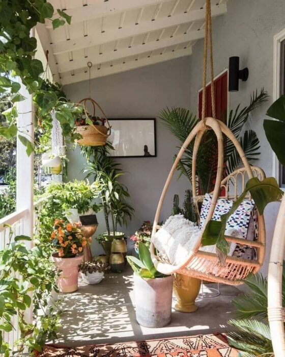 Plantas decorando un espacio en la casa