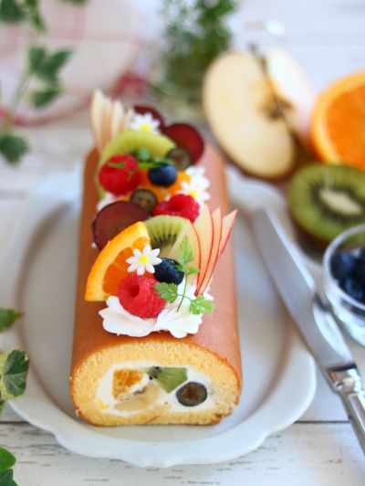 Pasteles aesthetic con betún y frutas