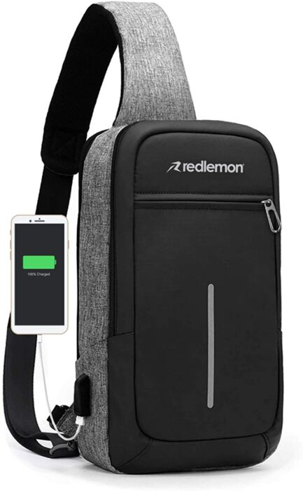 Mochila inteligente cruzada por el hombro