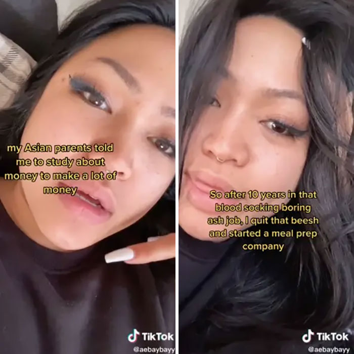 Chico describiendo en TikTok lo que estudió vs lo que hace ahora