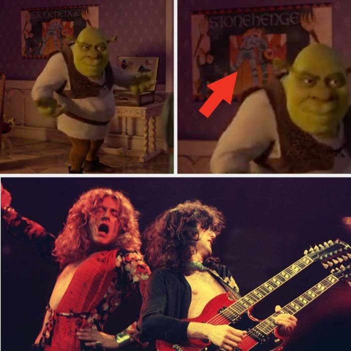 Escena de Shrek con Led Zeppelin de fondo ;13 Momentos que fueron magia pura en 'Shrek' y no lo notaste 