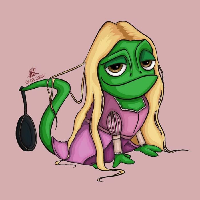 Pascal ;Artista convierte a mascotas Disney en protagonistas de cuentos de hadas 