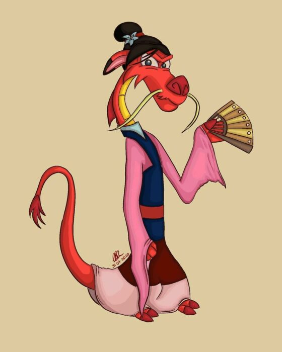 Mushu ;Artista convierte a mascotas Disney en protagonistas de cuentos de hadas 