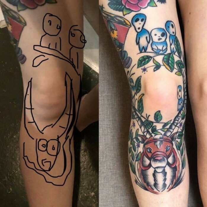 Tatuaje de la princesa Mononoke 15 Veces en las que la realidad superó las expectativas