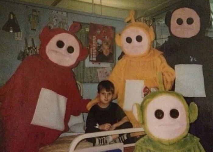 Grupo de Teletubbies; 15 Personas que mantuvieron la calma en momentos críticos