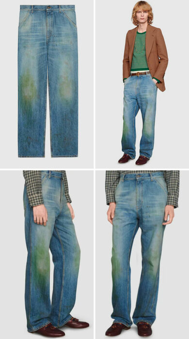 Pantalones de Gucci drapeados en color verde