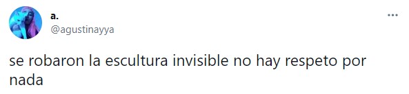 Comentarios en Twitter sobre la escultura invisible de Salvatore Garau