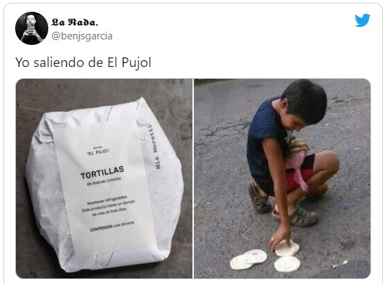 Comentarios en twitter sobre las tortillas pujol 