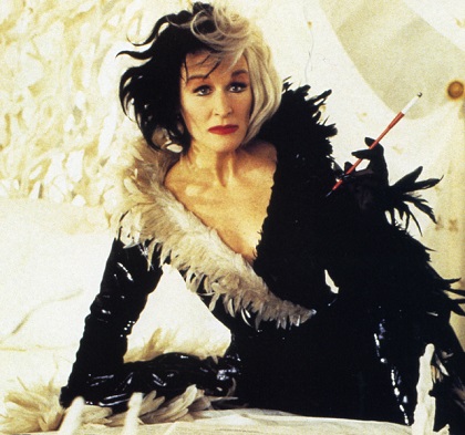 Cruella de Vil interpretada por Glen Close 