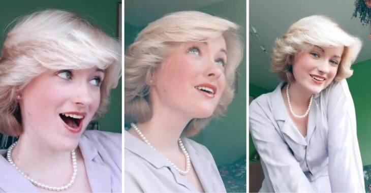 Rose Van vistiendo como en los 70 y luciendo idéntica a Lady Di