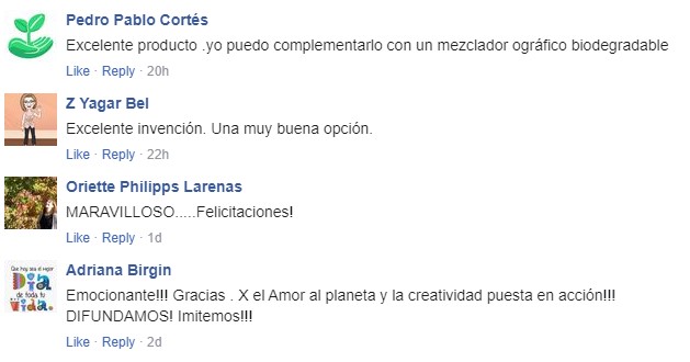 Comentarios en Facebook sobre joven que hace un vaso que al tirarlo crecen árboles o plantas 