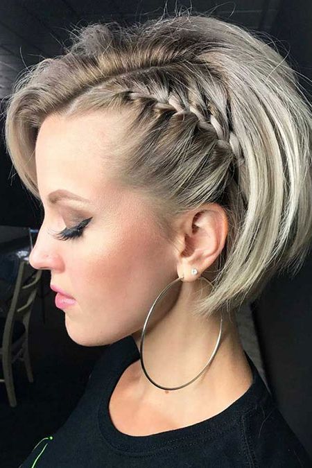 trenza lateral en corte bob ;13 trenzas con cabello suelto para esos días ni de frío ni calor