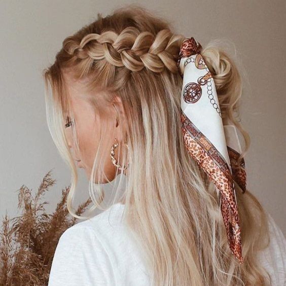 Trenza ancha con listón ;13 trenzas con cabello suelto para esos días ni de frío ni calor
