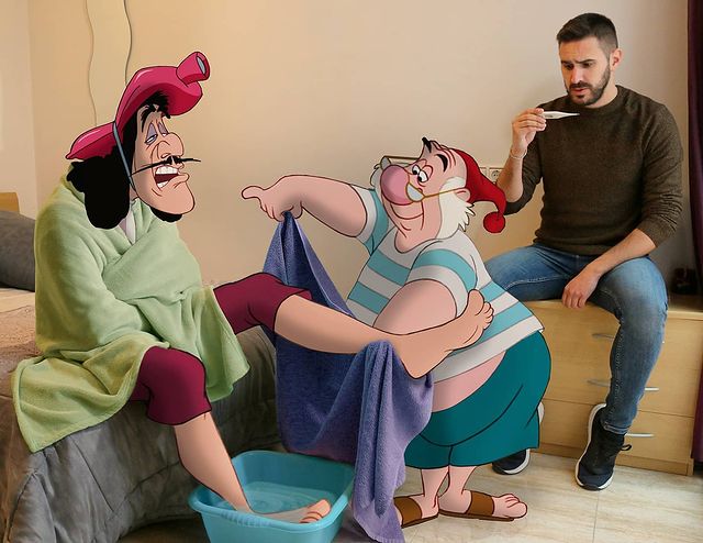 Personajes de Peter Pan edición de Samuel MB ;Maestro convierte a personajes Disney en sus roomies y se vuelve viral