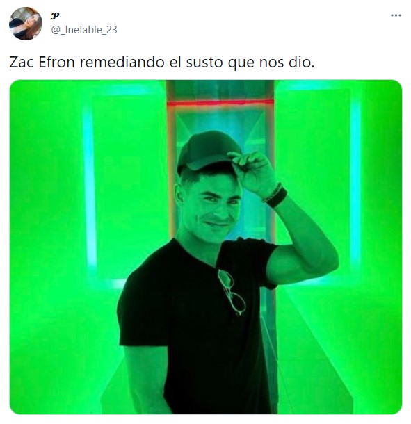Comentarios en Twitter sobre el rostro de Zac Efron