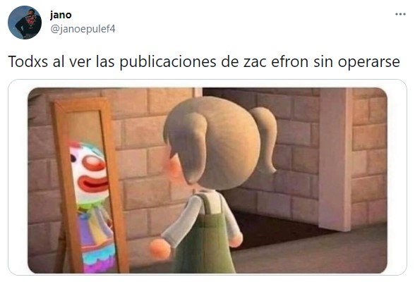 Comentarios en Twitter sobre el rostro de Zac Efron
