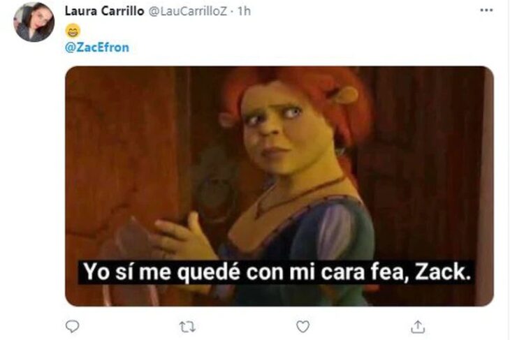 Comentarios en Twitter sobre el rostro de Zac Efron