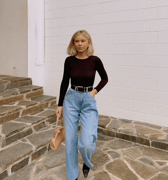 Top negro para un look chic