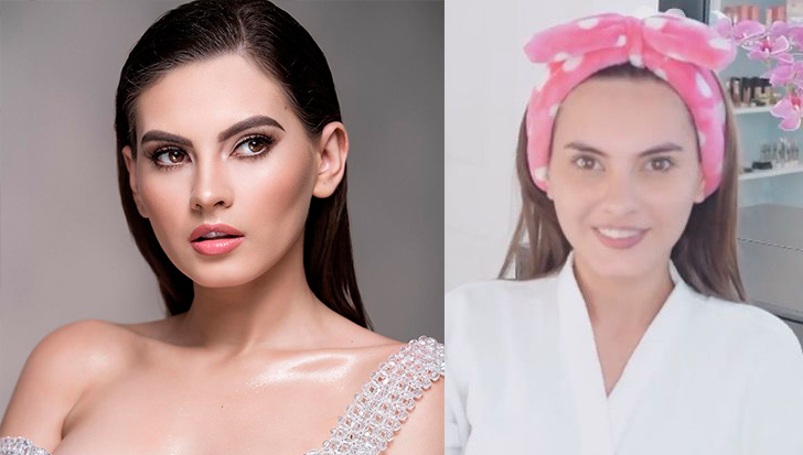 Latinas de miss universo maquilladas en comparación sin una gota de maquillaje 