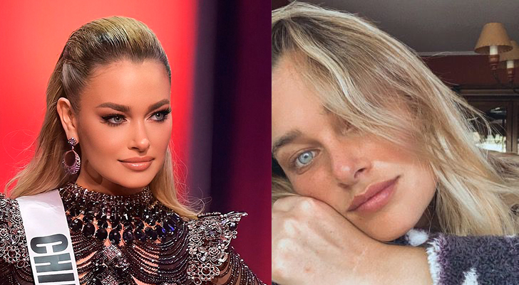 Latinas de miss universo maquilladas en comparación sin una gota de maquillaje 