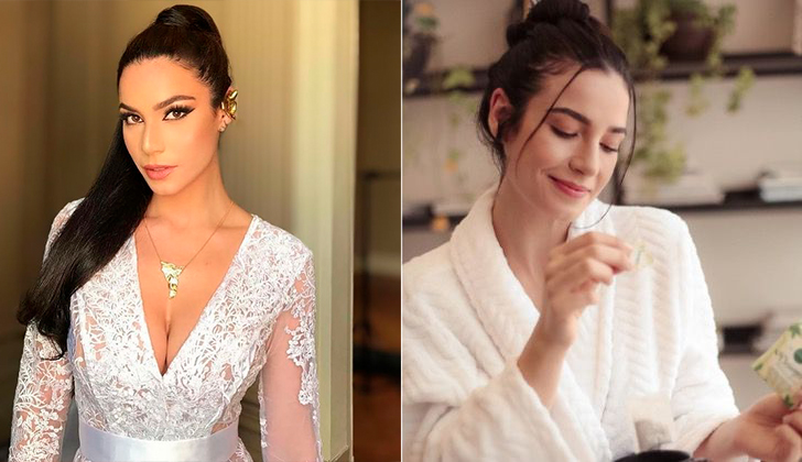 Latinas de miss universo maquilladas en comparación sin una gota de maquillaje 