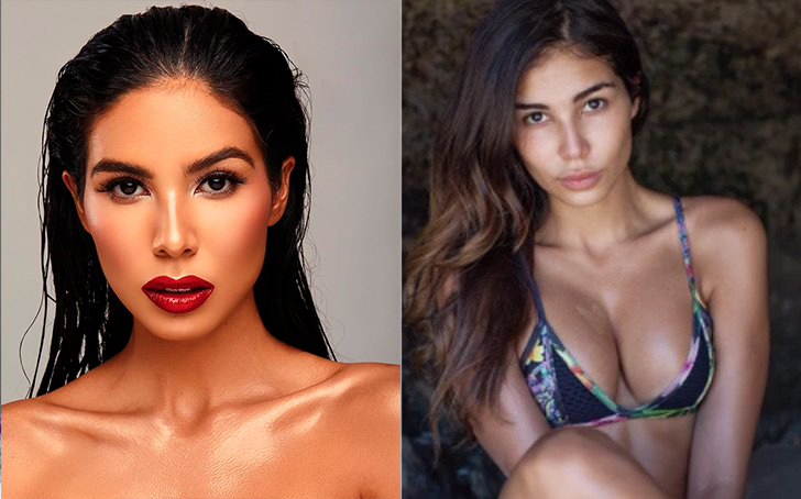 Latinas de miss universo maquilladas en comparación sin una gota de maquillaje 