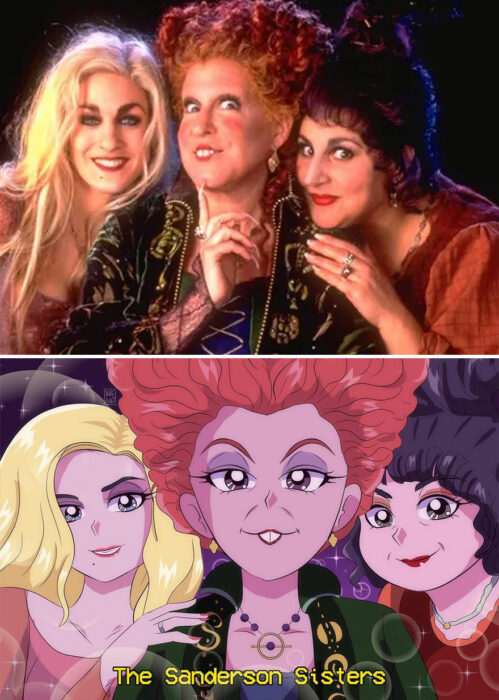 Hermanas Sanderson recreadas en versión anime