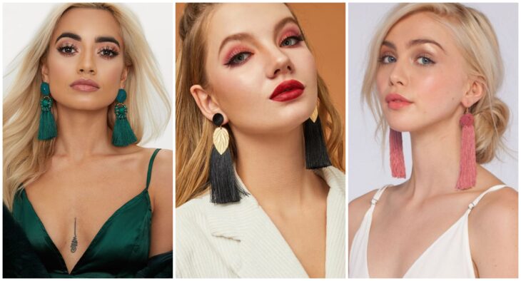 Chicas usando pendientes con flecos; 7 Tipos de aretes que toda chica debería tener en su alhajero