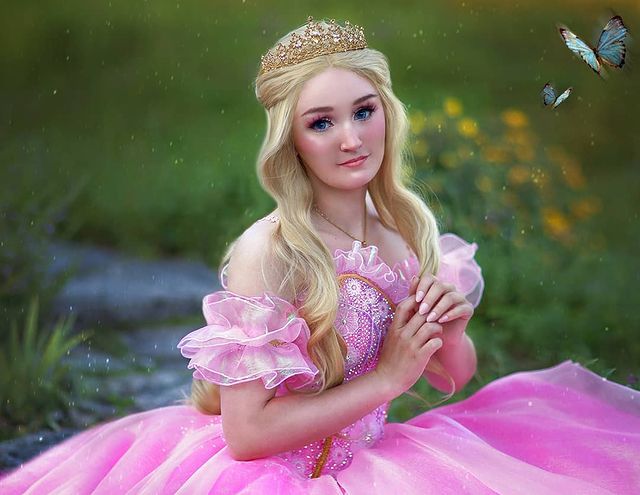 Celia, cosplayer vestida de Barbie
