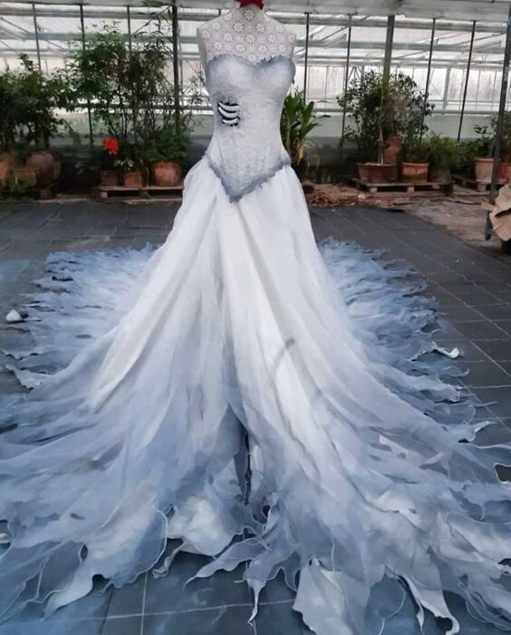 Vestido de El cadáver de la novia hecho por la cosplayer Celia
