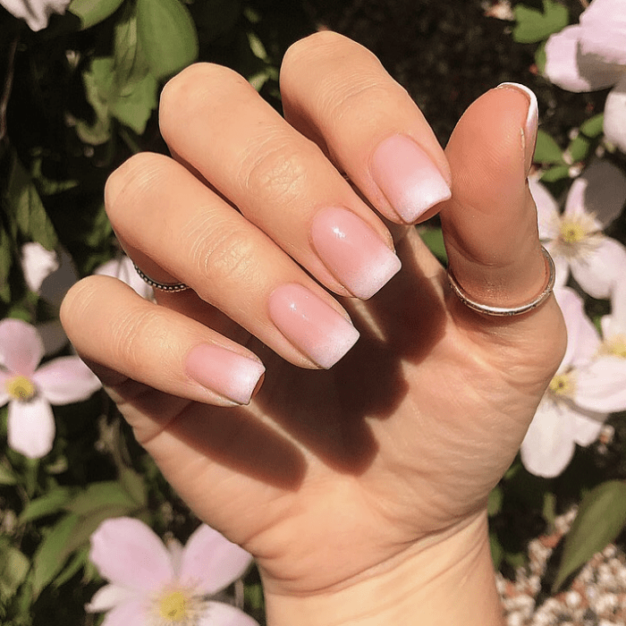 uñas de estilo francés suave y delicado