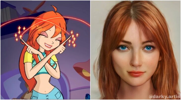 Bloom ilustrado con aspecto real por Darky Artists; Artista redibuja a personajes animados como personas y el resultado es chulísimo