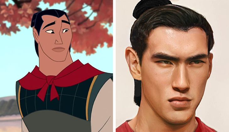 Li Shang ilustrado con aspecto real por Darky Artists; Artista redibuja a personajes animados como personas y el resultado es chulísimo