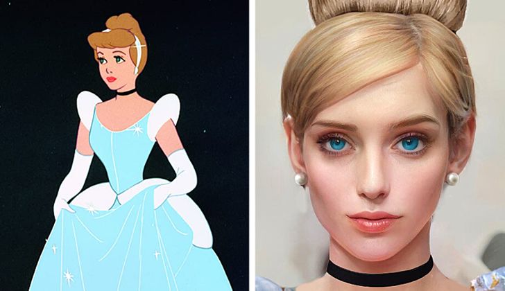 Cenicienta ilustrado con aspecto real por Darky Artists; Artista redibuja a personajes animados como personas y el resultado es chulísimo
