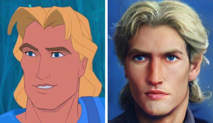 John Smith ilustrado con aspecto real por Darky Artists; Artista redibuja a personajes animados como personas y el resultado es chulísimo