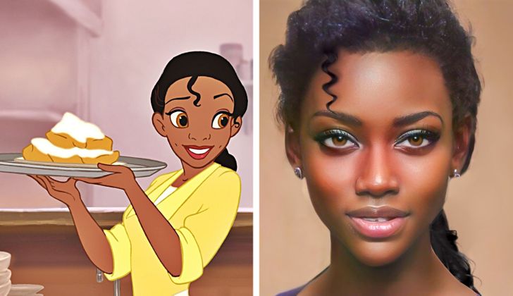 Tiana ilustrado con aspecto real por Darky Artists; Artista redibuja a personajes animados como personas y el resultado es chulísimo