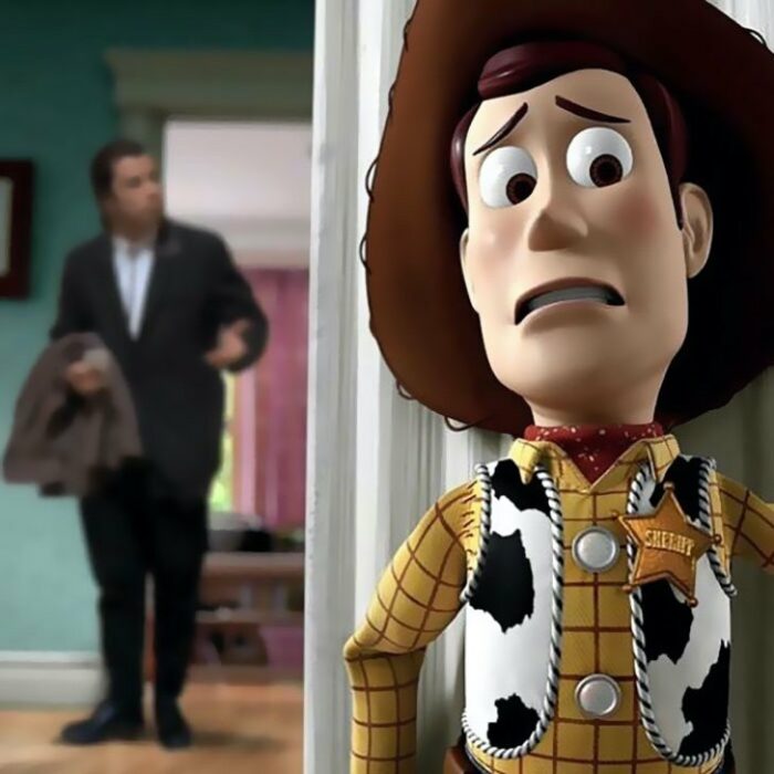 Woody oculto del personaje de Pulp Fiction