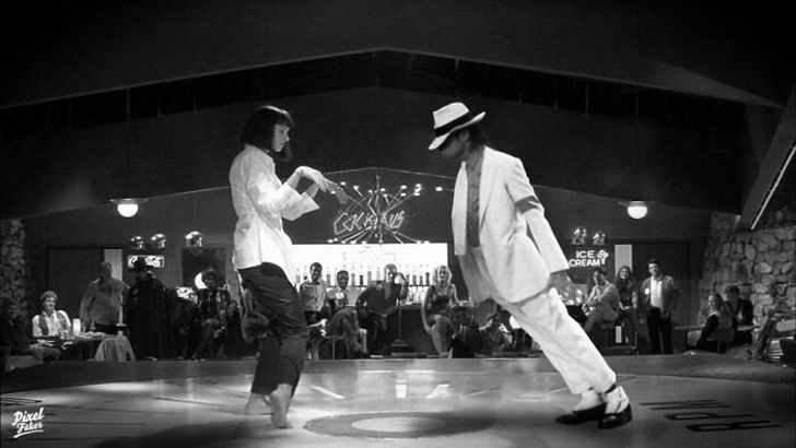 Mia Wallace y Michael Jackson bailando en Pulp Fiction