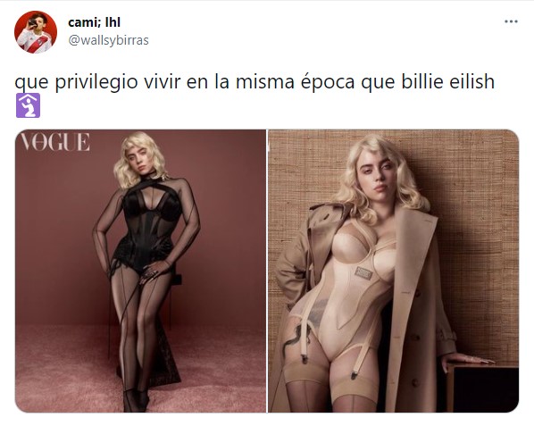 Comentarios en twitter sobre Billie Eilish