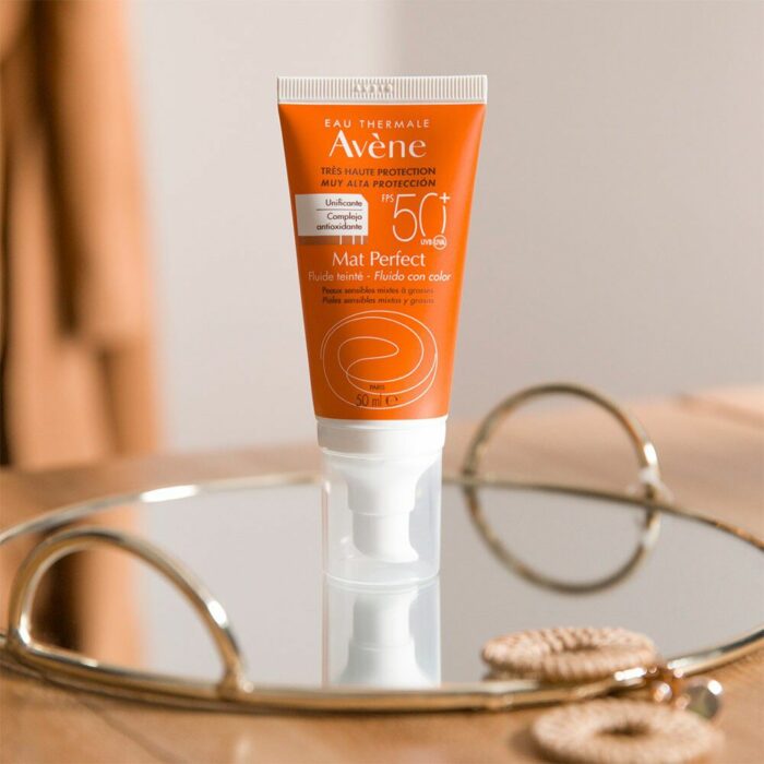 Eau thermale Avène Mat Perfect Fluido Fps 50+ Con Color; 5 Protectores solares con color para proteger tu piel