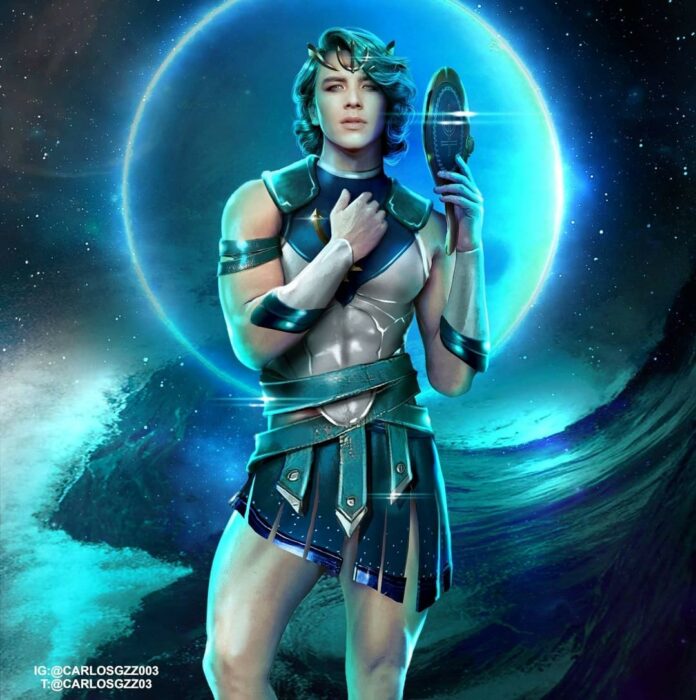 Cody Fern como una Sailor Scout, Ilustración de Carloz Gzz ; Artista transforma a celebridades masculinas en sailor scout