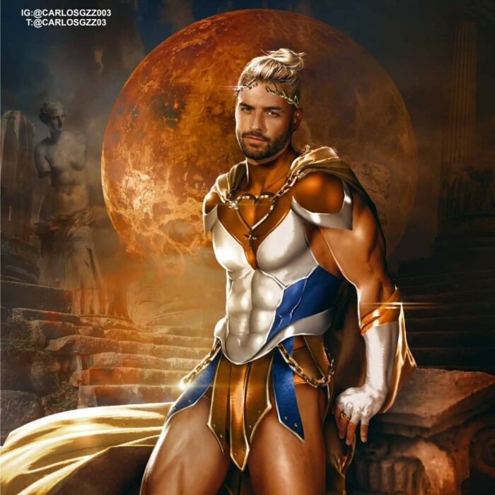 Maluma como una Sailor Scout, Ilustración de Carloz Gzz ; Artista transforma a celebridades masculinas en sailor scout