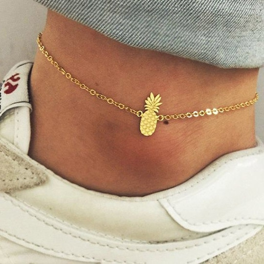Tobillera en forma de piña; Hermosas pulseras de tobillo que deberías usar