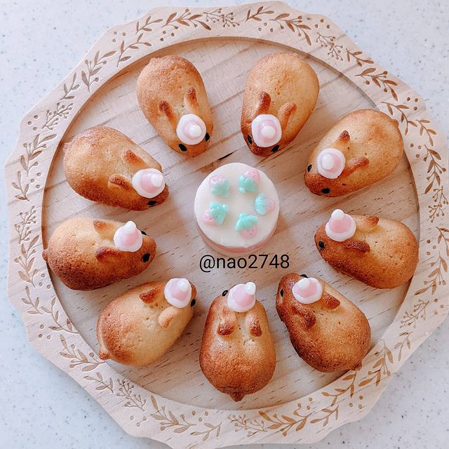 pan de caja en forma de conejito; Platillo elaborado por nao2748; Hermosa comida de bento estilo japonés