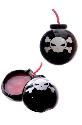 Pomada para labios en forma de calavera