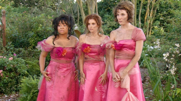 Damas de honor vestidas de color rosa