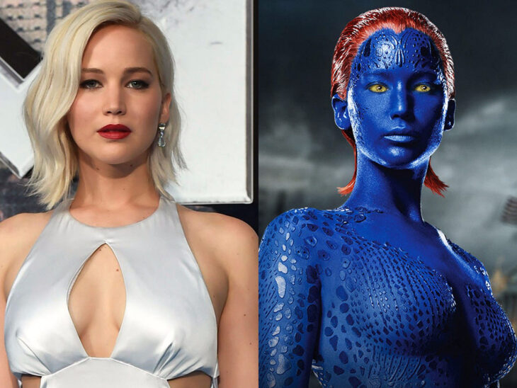 Jennifer Lawrence en el papel de Mystique en X-Men vs como se ve realmente