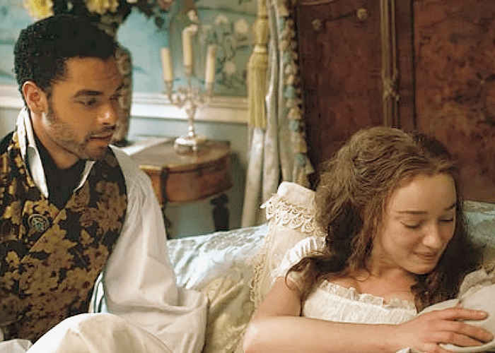 escena de la serie "Bridgerton"