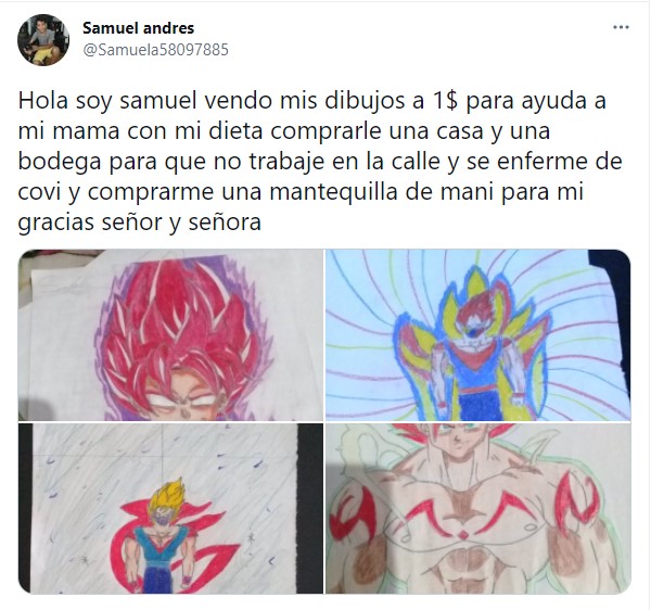 Comentario en Twitter de niño que ayuda a su mamá